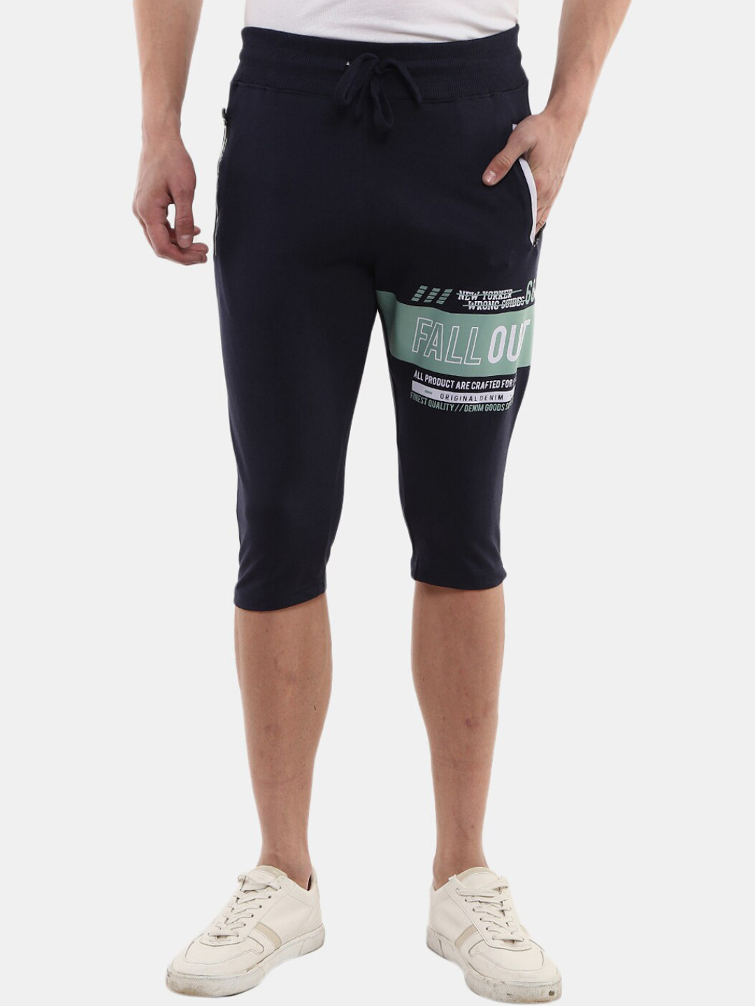 

V-Mart Men Navy Blue Printed Outdoor Shorts