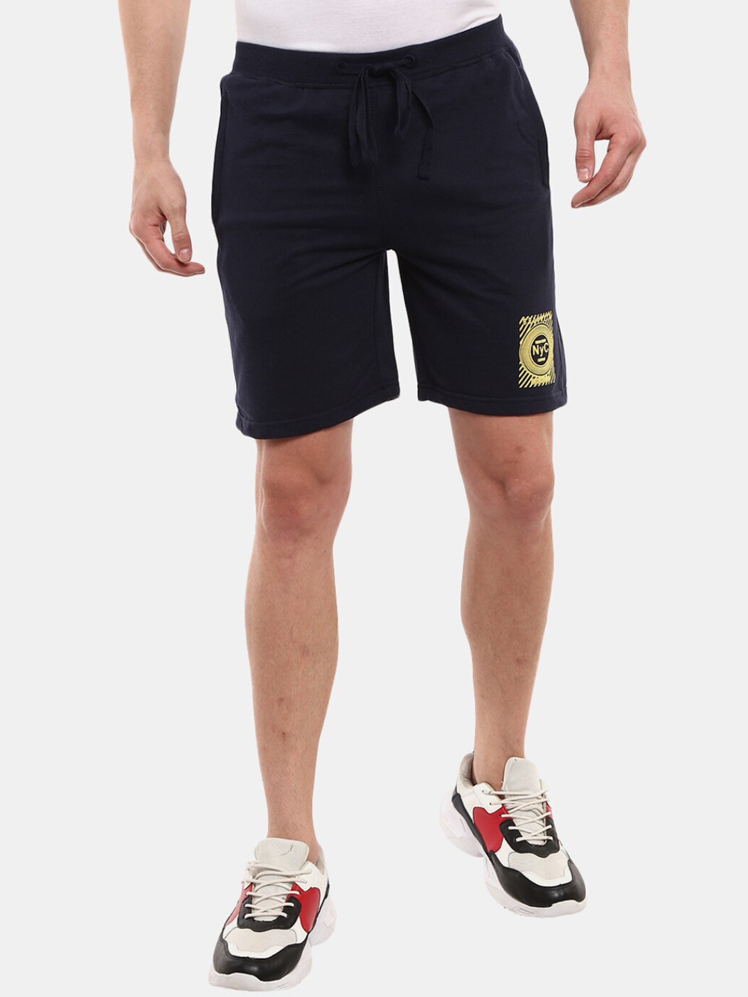 

V-Mart Men Regular Fit Solid Navy Blue Sports Shorts