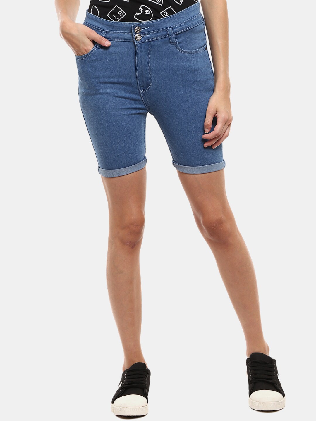 

V-Mart Women Blue Denim Shorts