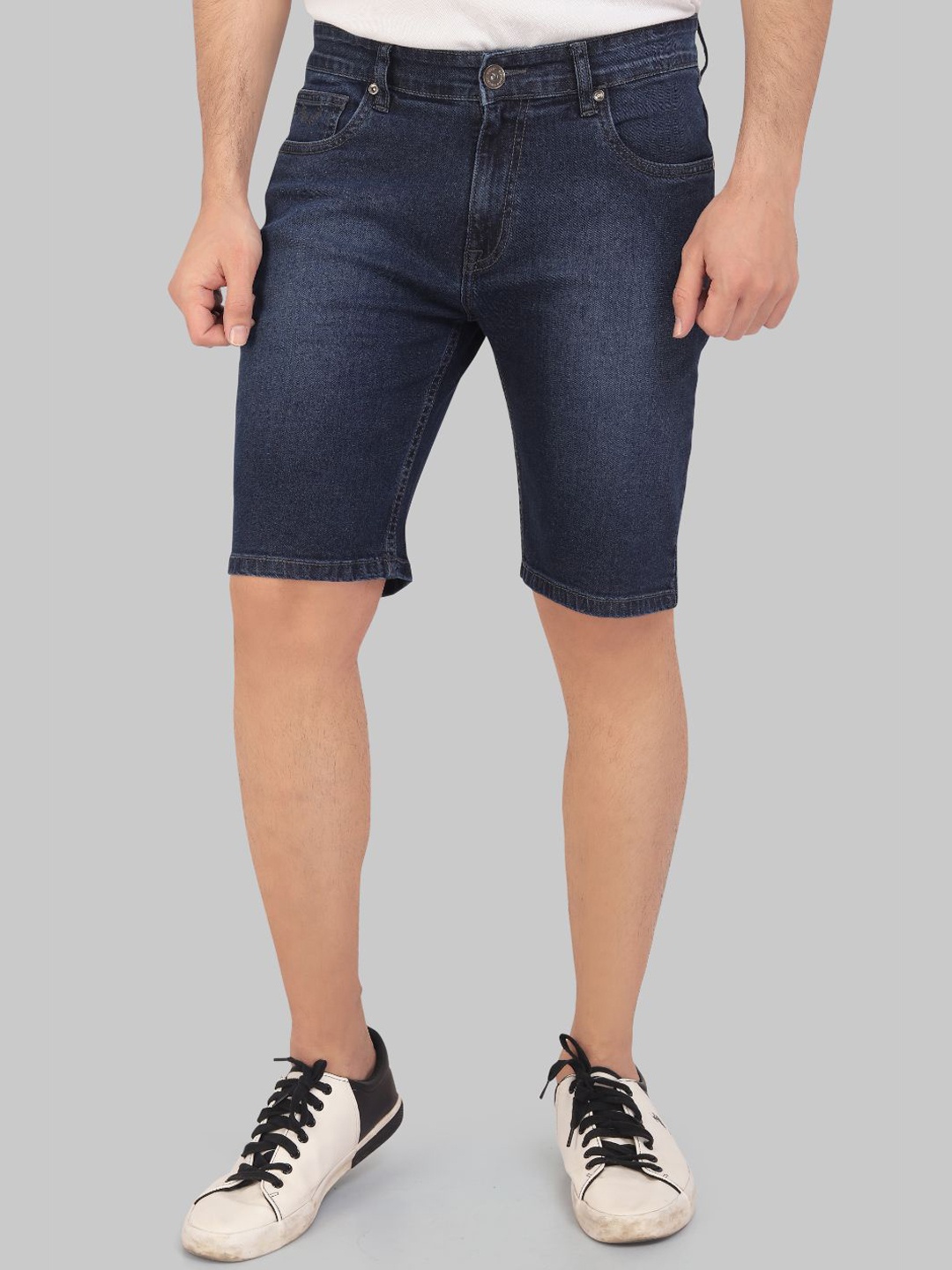 

ROCKING SWAMY Men Navy Blue Slim Fit Light Fade Stretchable Jeans