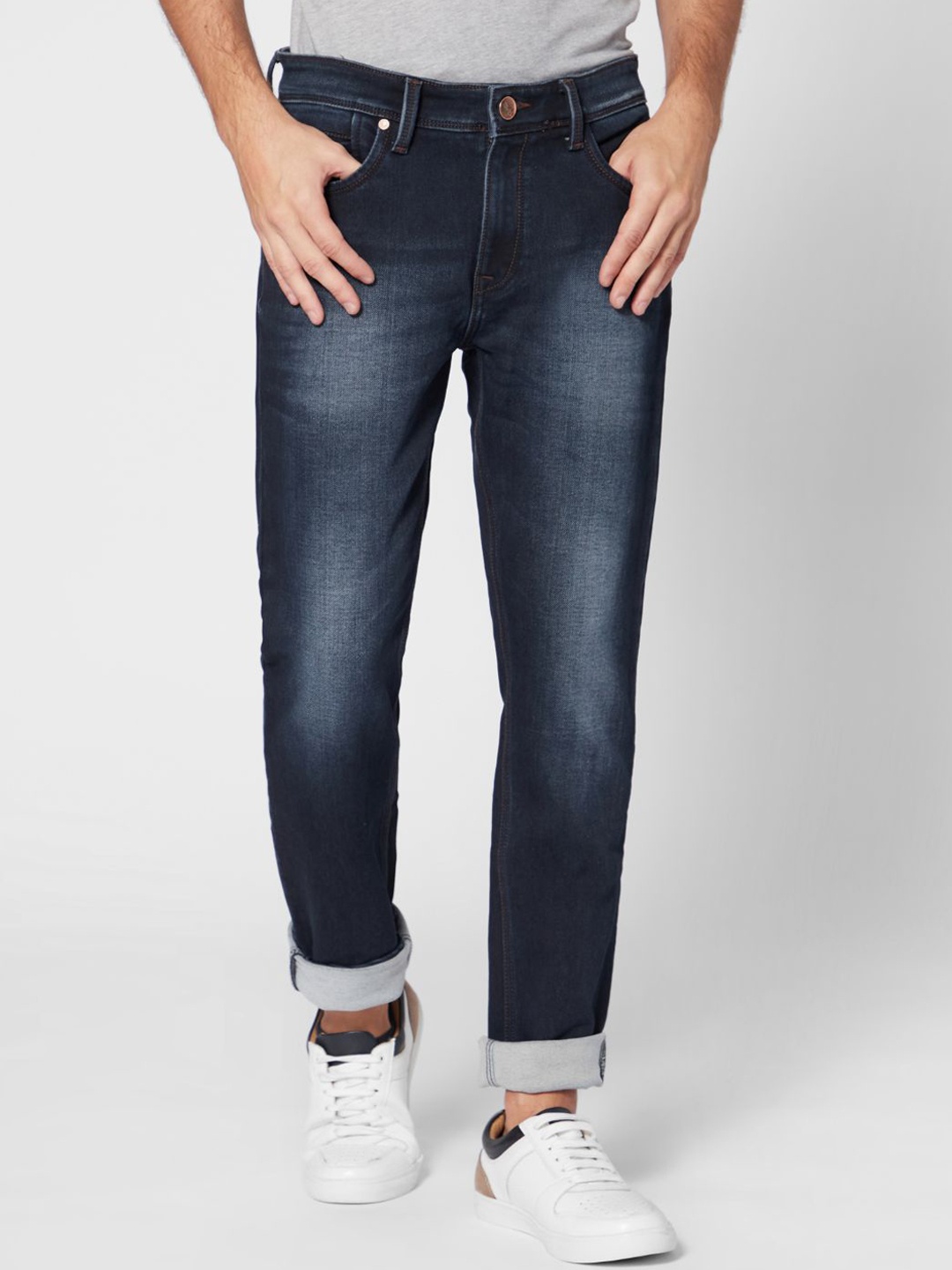 

ROCKING SWAMY Men's Blue Denim Cotton Jeans