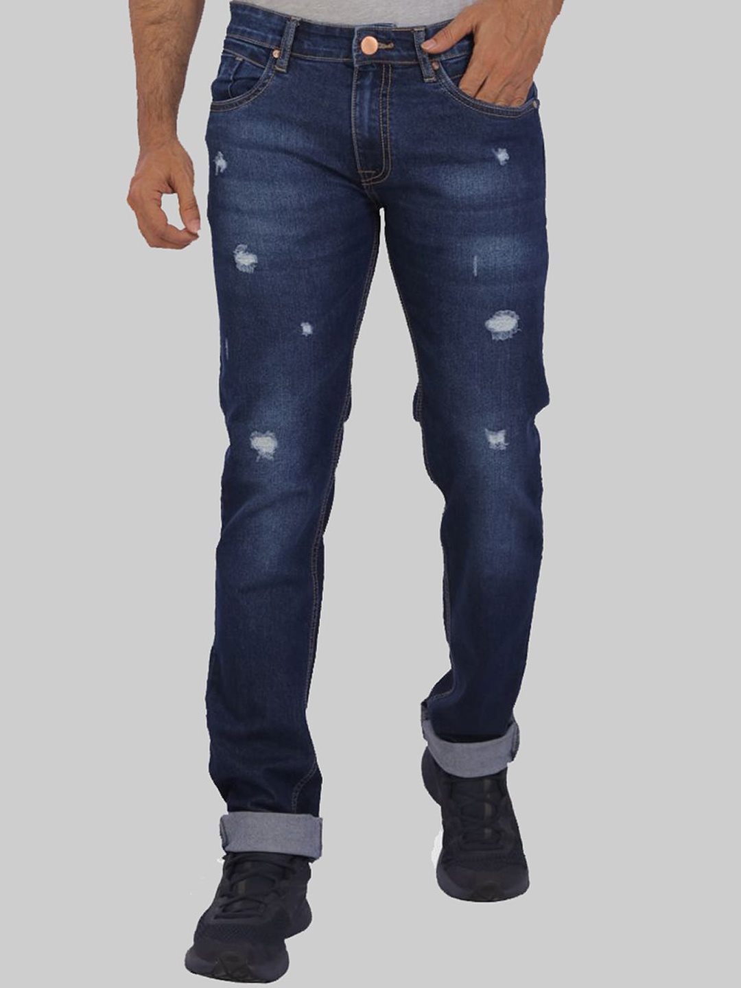 

ROCKING SWAMY Men Blue Slim Fit Light Fade Stretchable Jeans