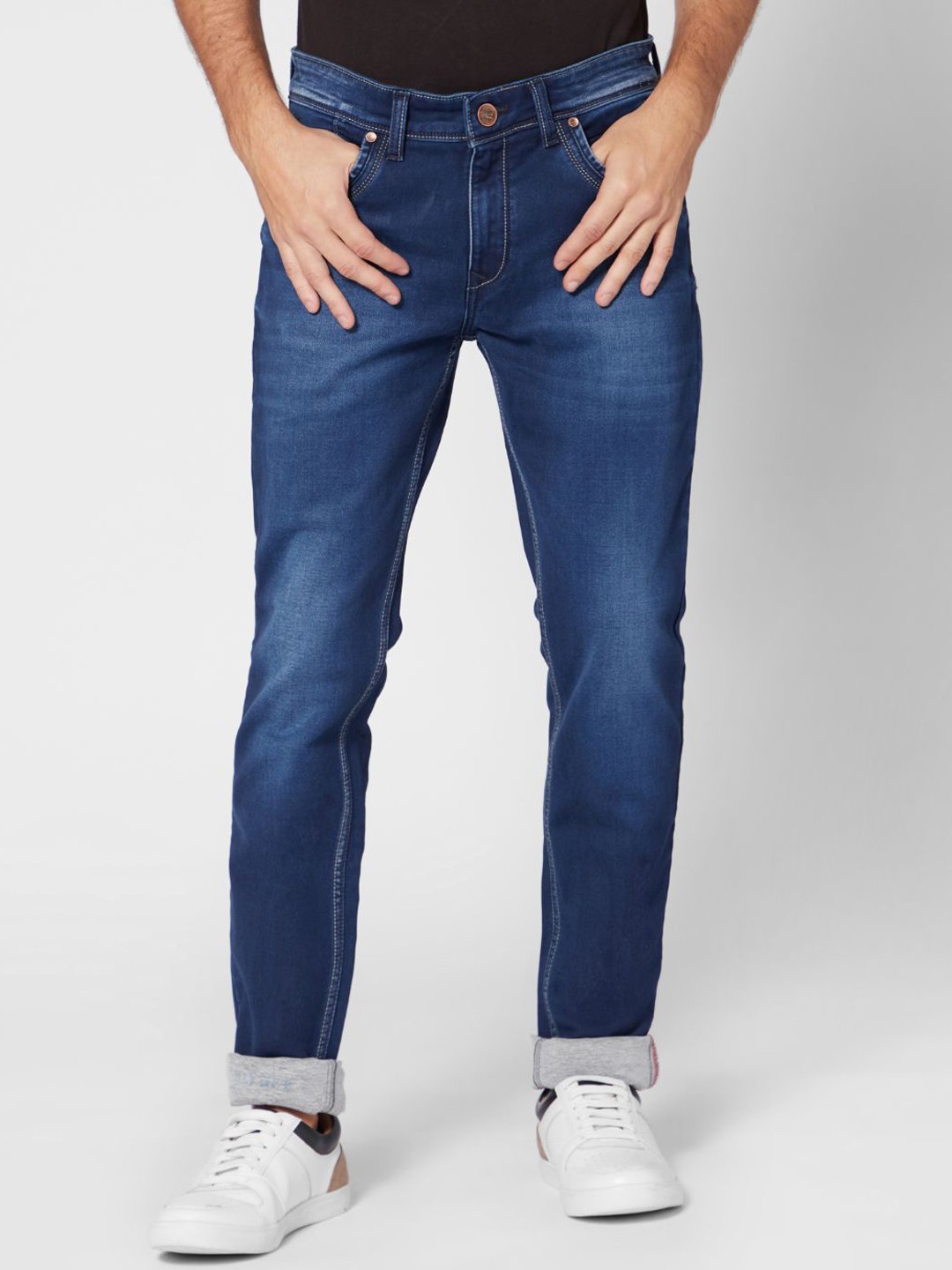 

ROCKING SWAMY Men Blue Slim Fit Light Fade Stretchable Jeans