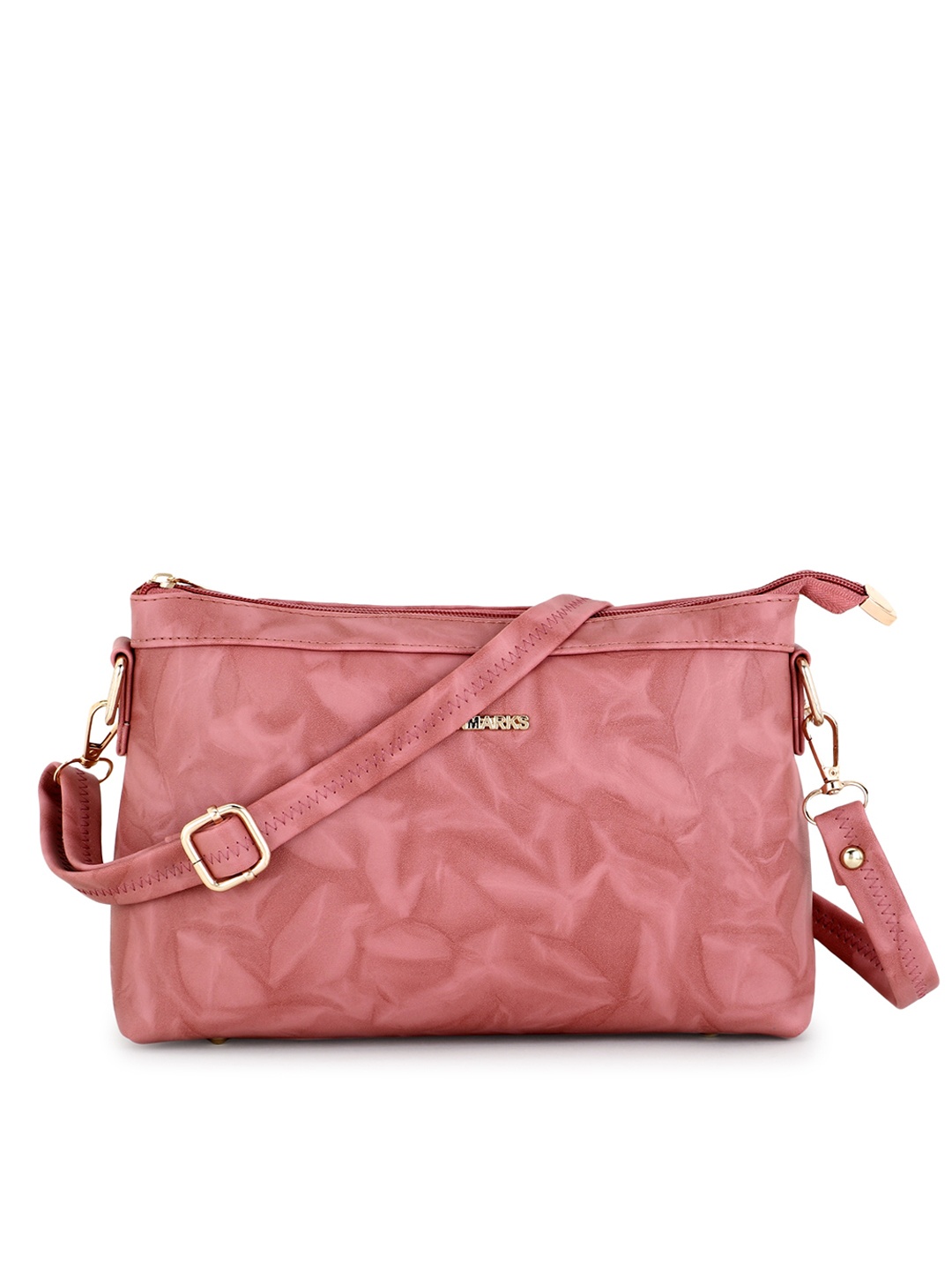 

WOMEN MARKS Pink PU Structured Sling Bag