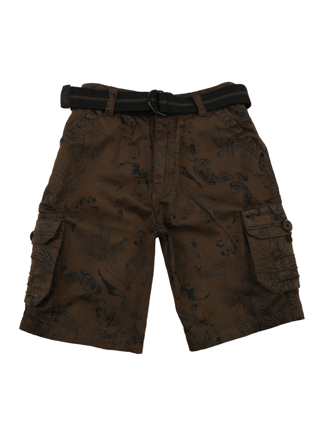 

V-Mart Boys Olive Green Floral Printed Outdoor Cargo Shorts