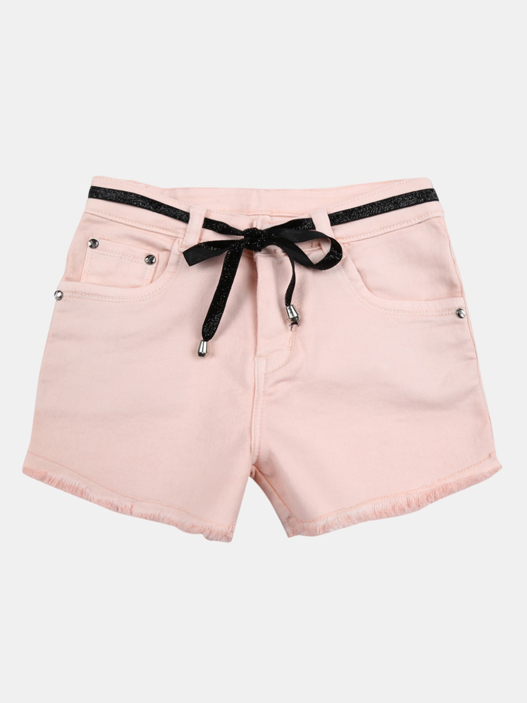 

V-Mart Girls Peach-Coloured Denim Outdoor Shorts