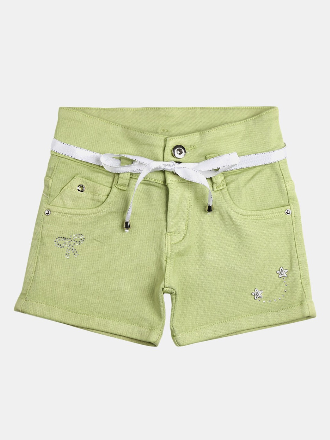 

V-Mart Girls Sea Green Denim Outdoor Shorts