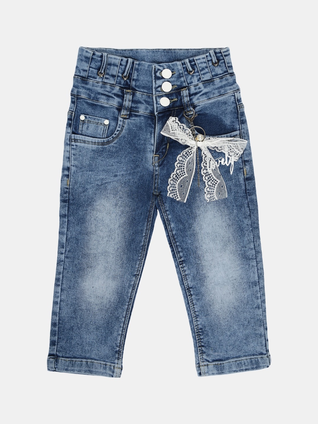 

V-Mart Girls Blue Denim Capris