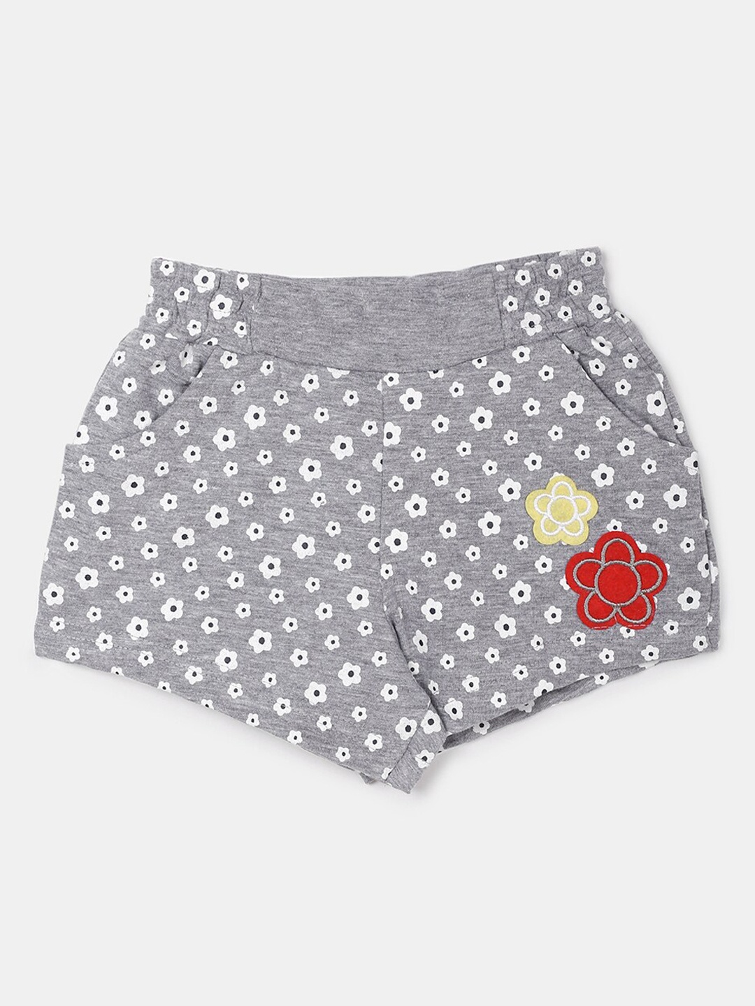 

V-Mart Girls Grey Floral Printed Outdoor Shorts
