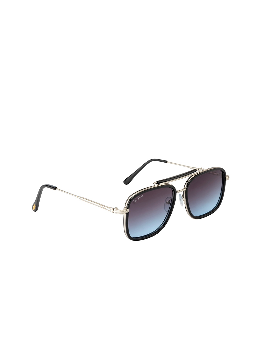 

Ted Smith Unisex Blue Lens & Black Square UV Protected Lens Sunglasses