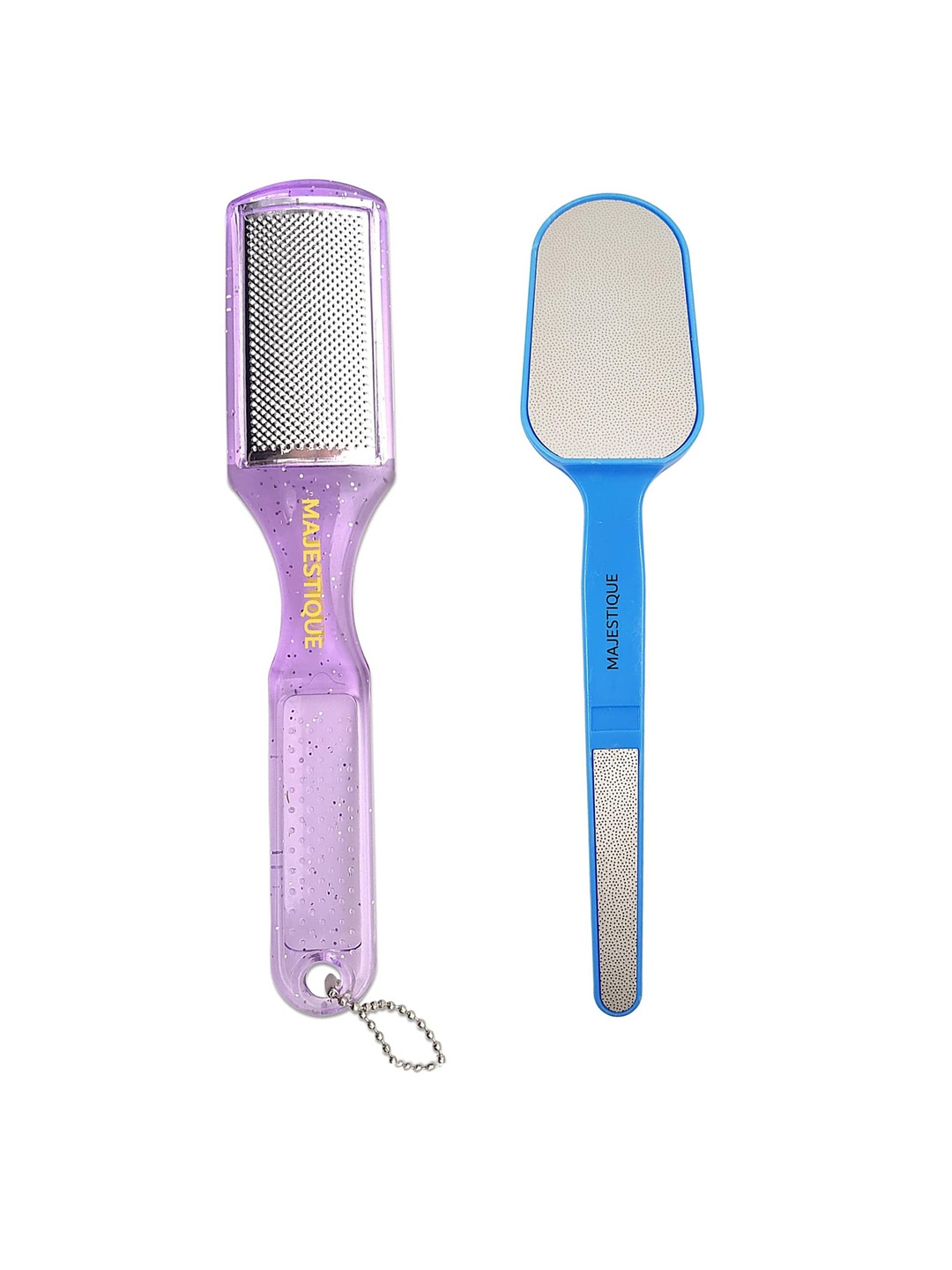 

MAJESTIQUE 2 In 1 Professional Pedicure & Manicure Rasp Foot File Scrubber & Nail File, Purple