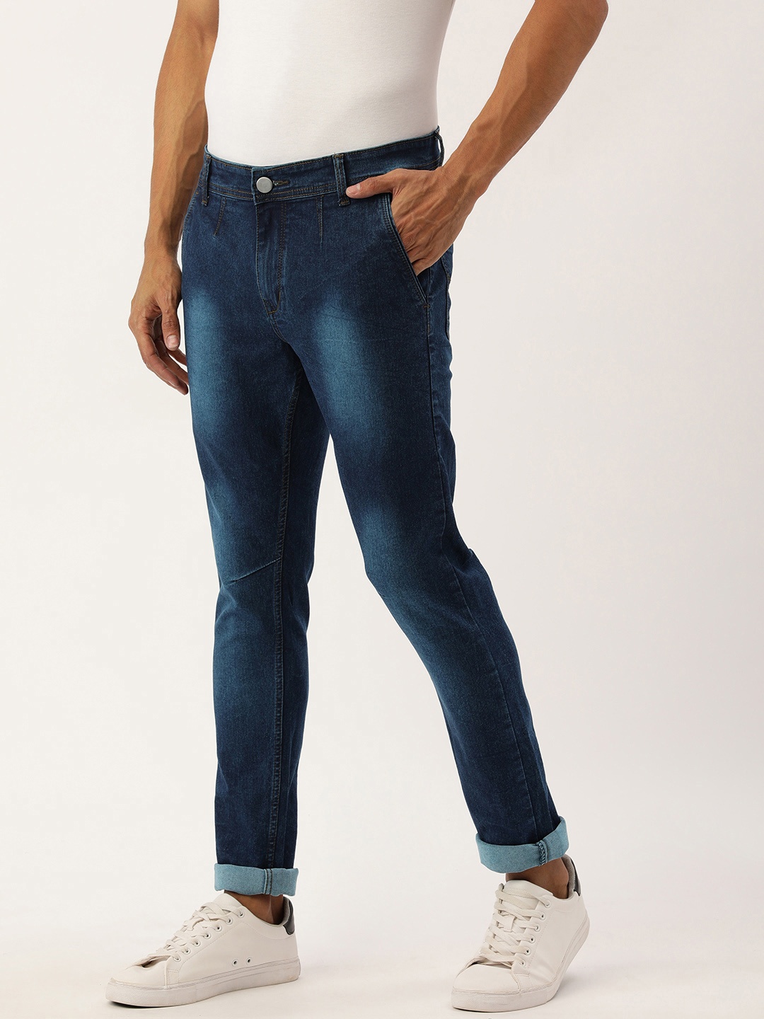 

IVOC Men Blue Skinny Fit Heavy Fade Stretchable Jeans