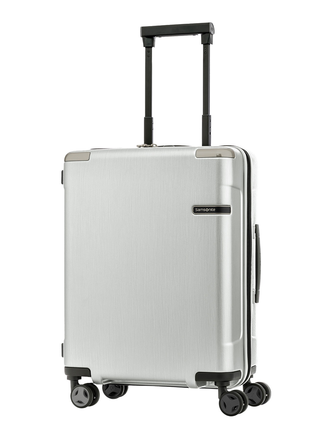 

Samsonite EVOA Silver-Coloured Solid Hard-Sided Cabin Trolley Bag - 36 L