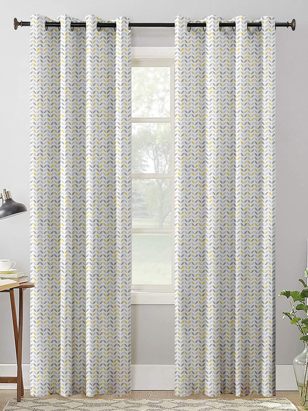 

AEROHAVEN Off White Set of 2 Room Darkening Door Curtain