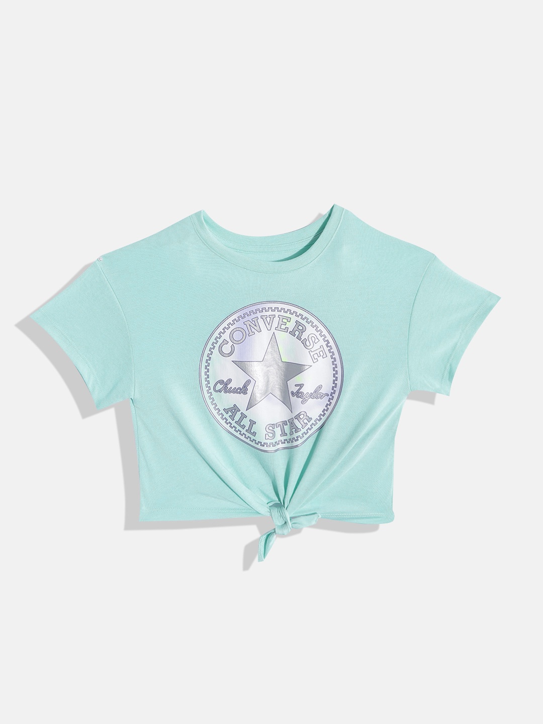 

Converse Girls Blue & Silver Printed Boxy T-shirt