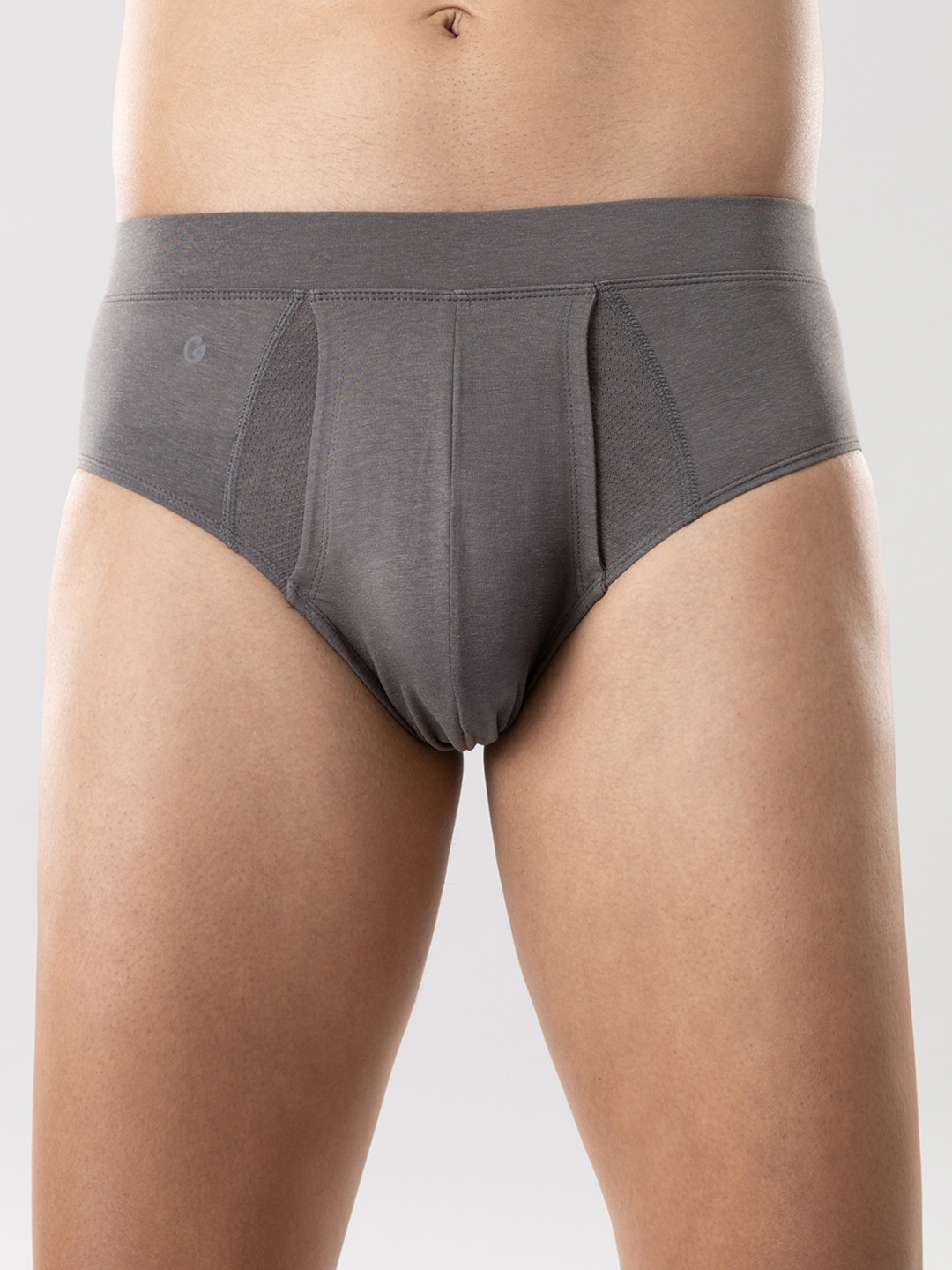 

Gloot Men Anti Odor & Cool Mesh Zones Basic Brief, Grey