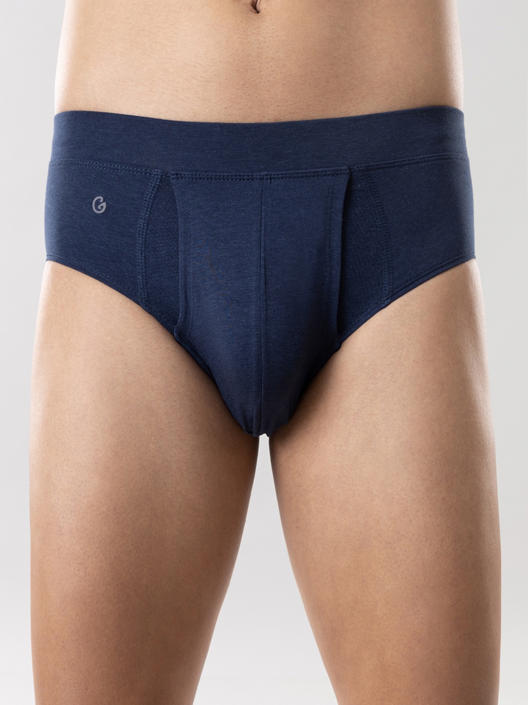 

Gloot Men Anti-Odour Butter Blend Cotton Briefs with Breathable Cool Mesh Zones, Blue