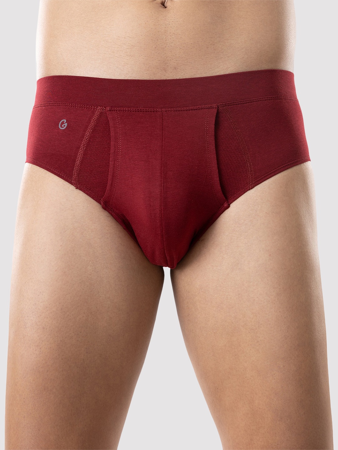 

Gloot Men Butter Blend Cotton Breathable Cool Mesh Zones & Anti Odor Boxer Brief, Maroon