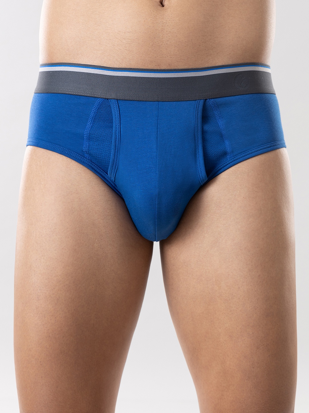 

Gloot Men Anti-Odor Butter Blend Cotton with Breathable Cool Mesh Zones Briefs GLUCTOEBR01, Blue