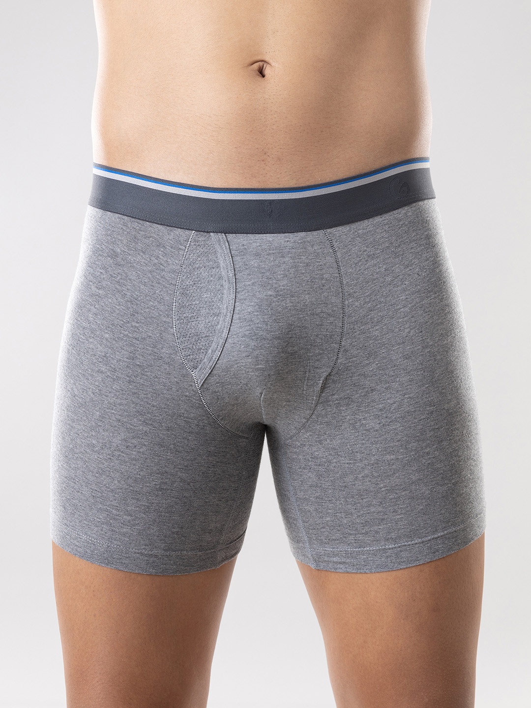 

Gloot Men Boxer Brief with Anti Odor Cooling Off Mesh with Elastic Waistband, Grey
