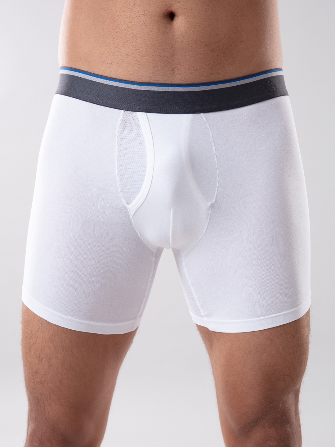 

Gloot Men Anti-Odour Butter Blend Cotton Trunk with Breathable Cool Mesh Zones, White