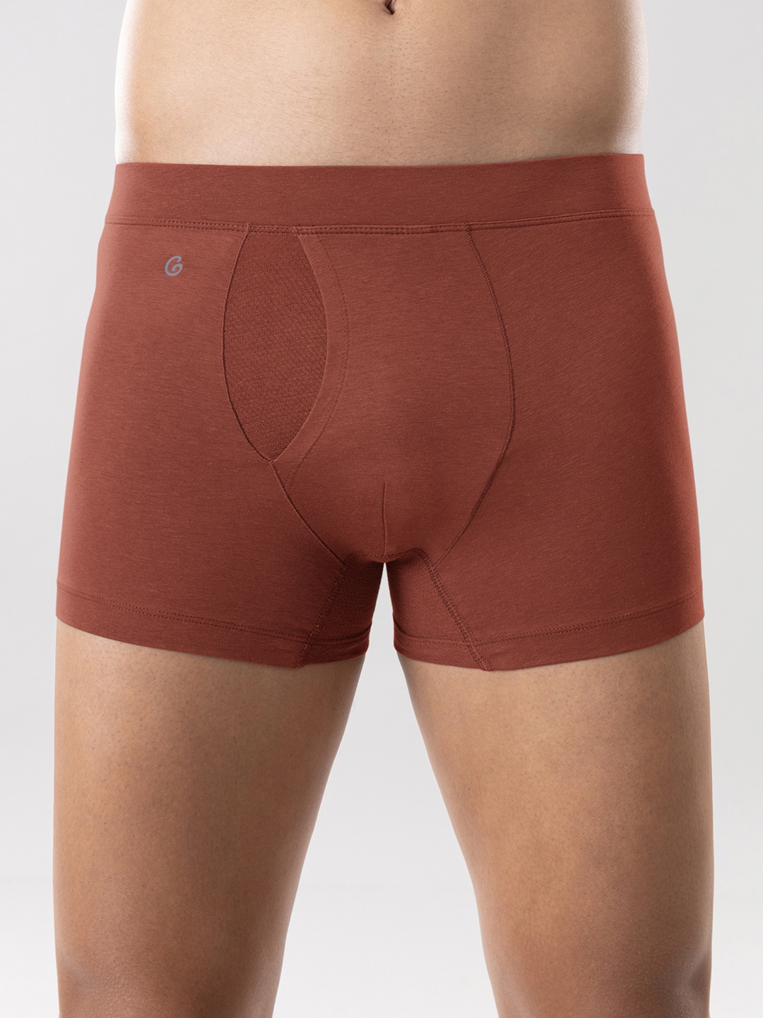 

Gloot Men Anti-Odour Butter Blend Cotton Trunk with Breathable Cool Mesh Zones, Copper