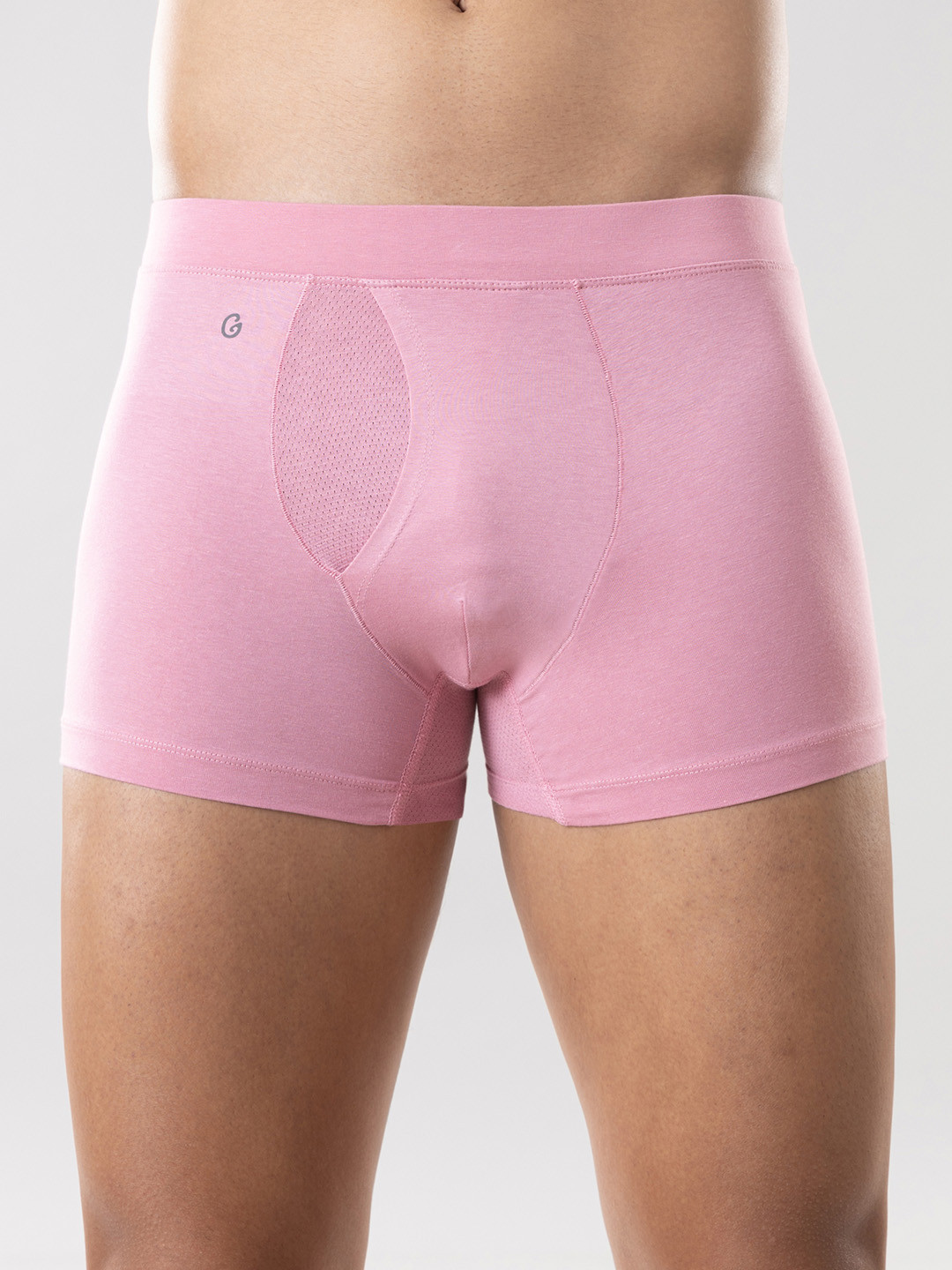 

Gloot Men Solid Low-Rise Anti-Odour Cotton Tencel Trunk With Breathable Cool Mesh Zones, Pink