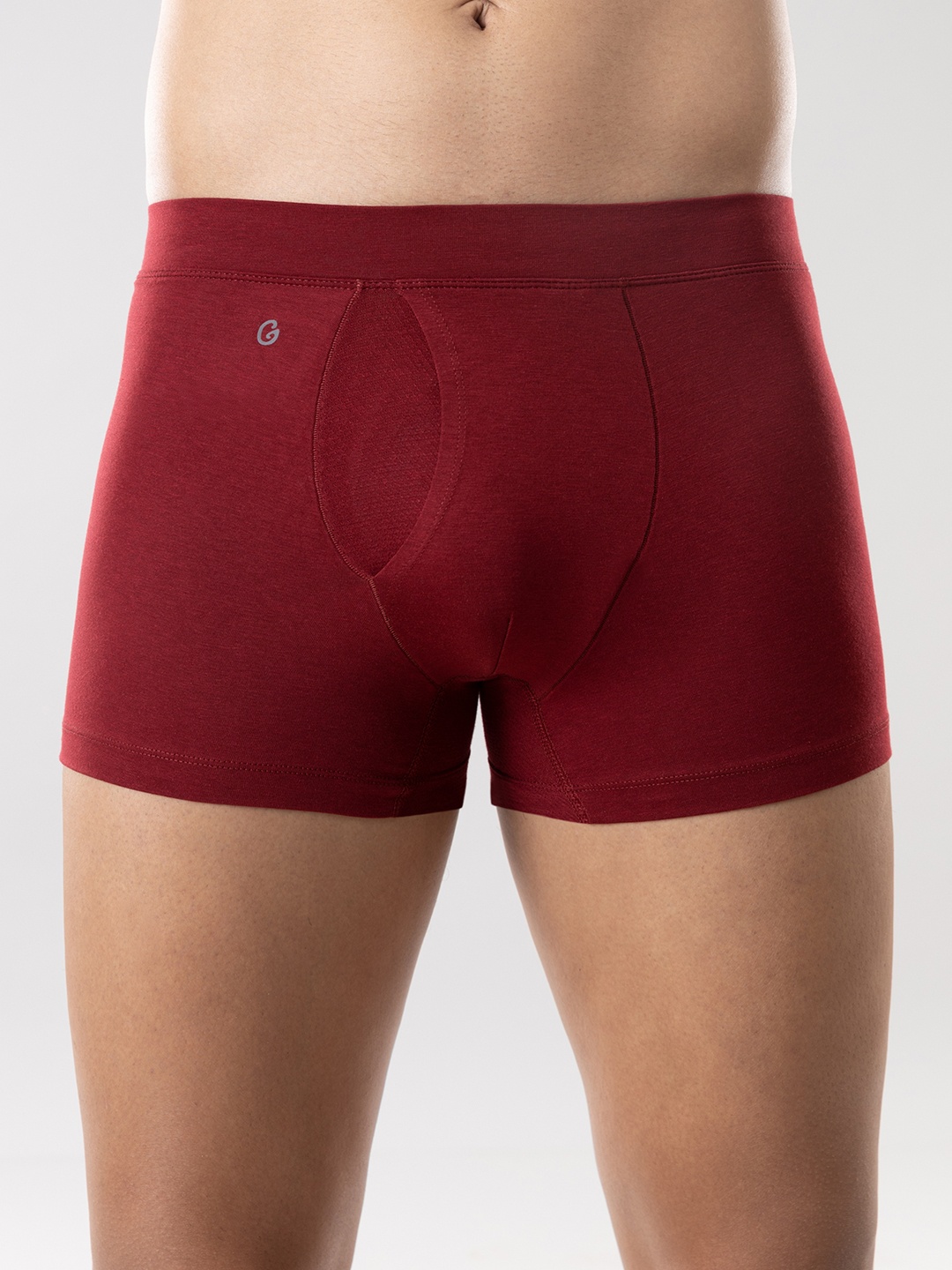 

Gloot Men Butter Blend Cotton with Breathable Cool Mesh Zones and Anti Odor Trunk, Maroon