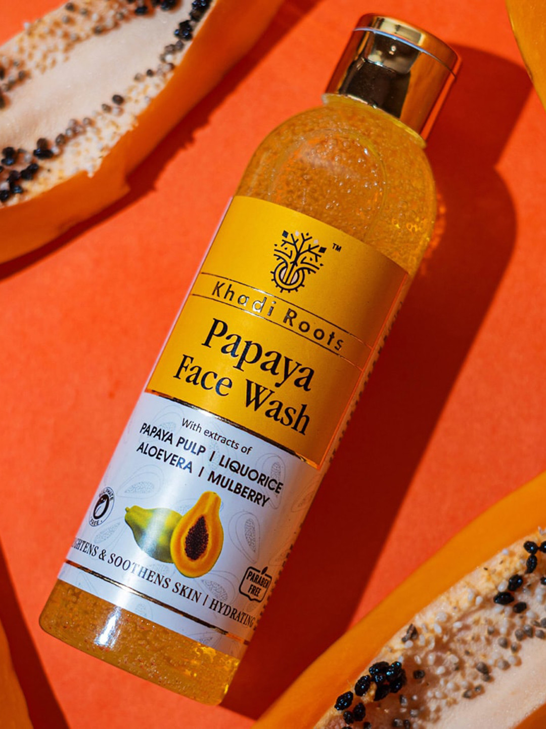 

Khadi Roots Papaya-Face-Wash-200ml, Yellow