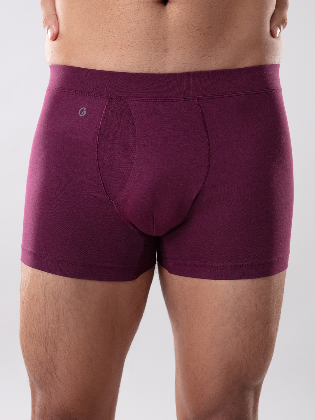 

Gloot Men Butter Blend Cotton with Breathable Cool Mesh Zones and Anti Odor Trunk, Burgundy