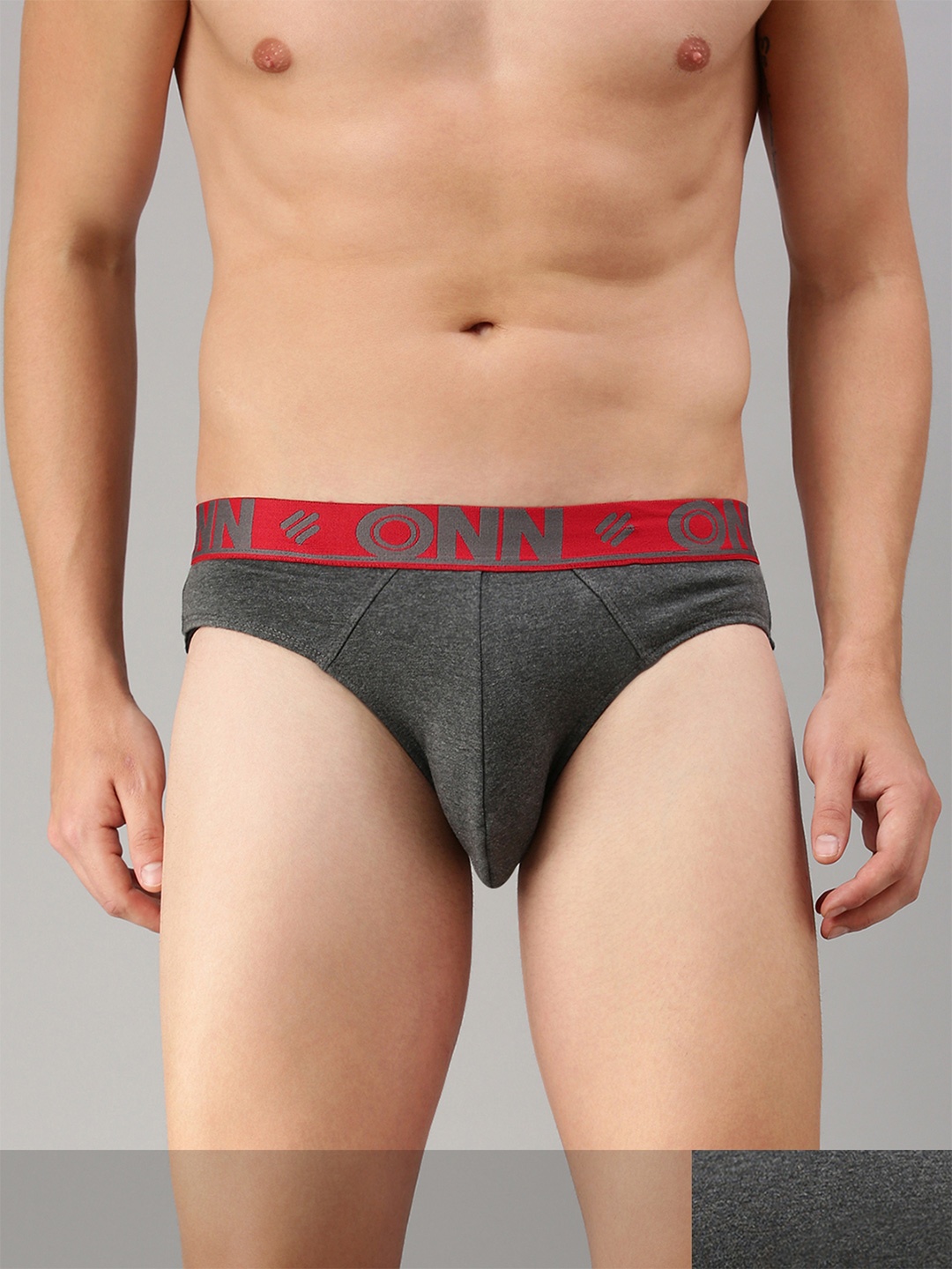 

ONN Men Pack Of 2 Black Solid Deo-Soft Basic Briefs