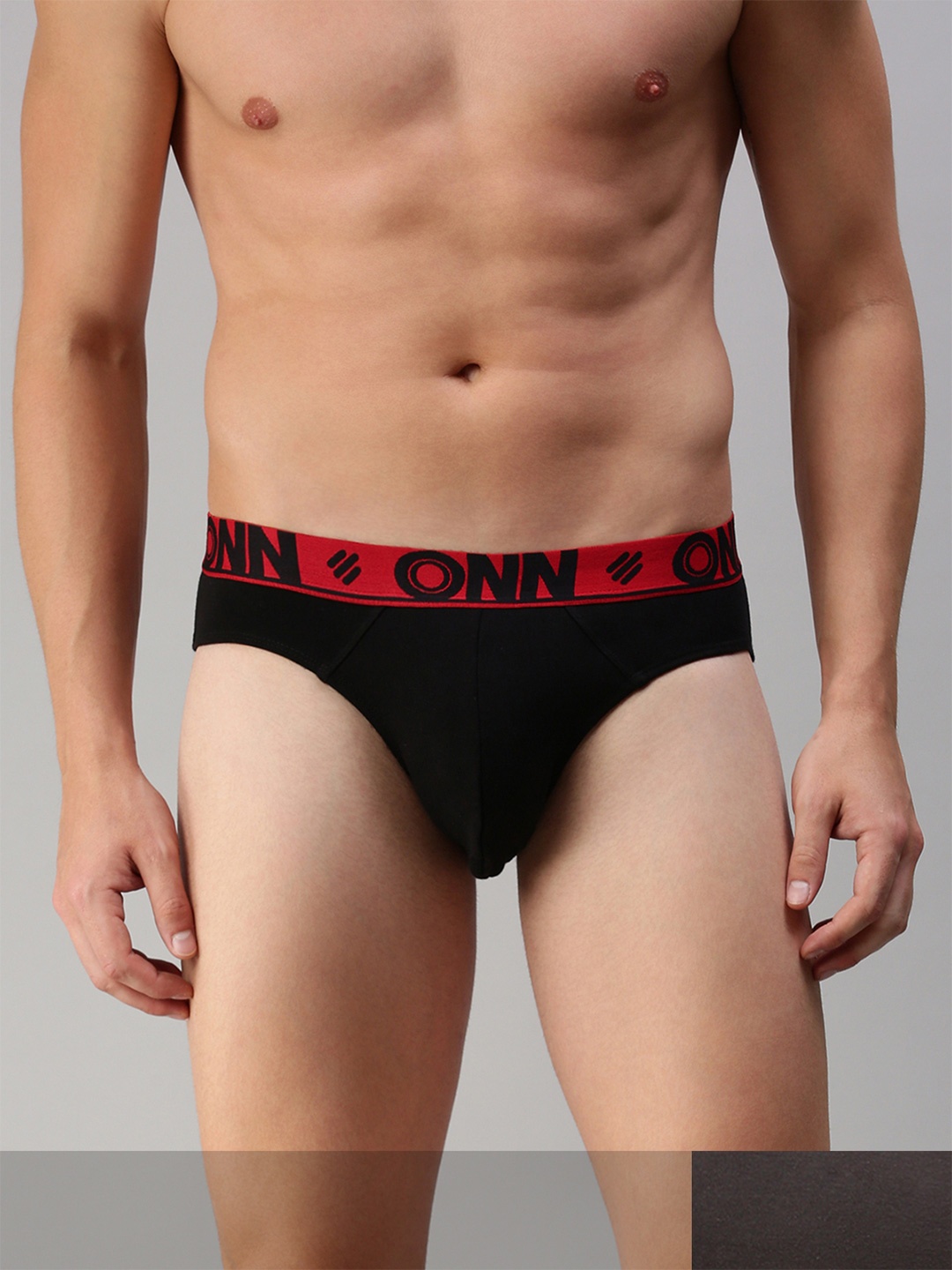 

ONN Men Pack Of 2 Solid Cotton Basic Briefs, Black