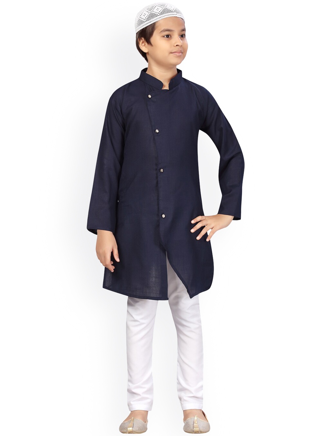 

Aarika Boys Blue Pure Cotton Kurta with Pyjamas
