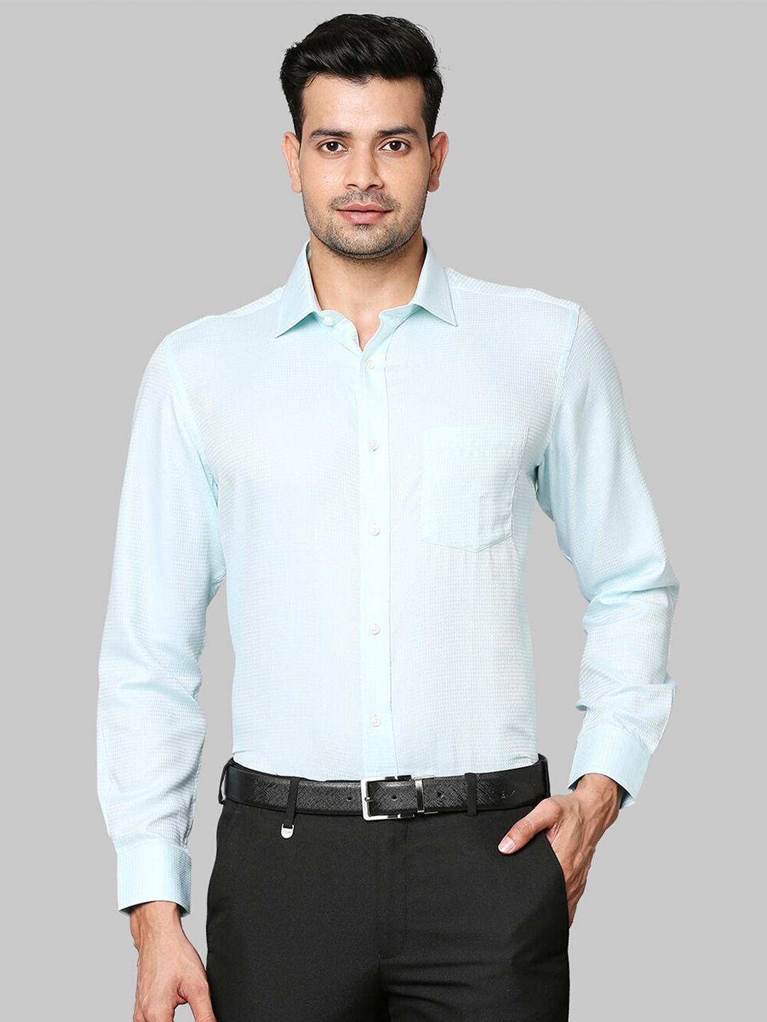 

Park Avenue Men Blue Formal Shirt