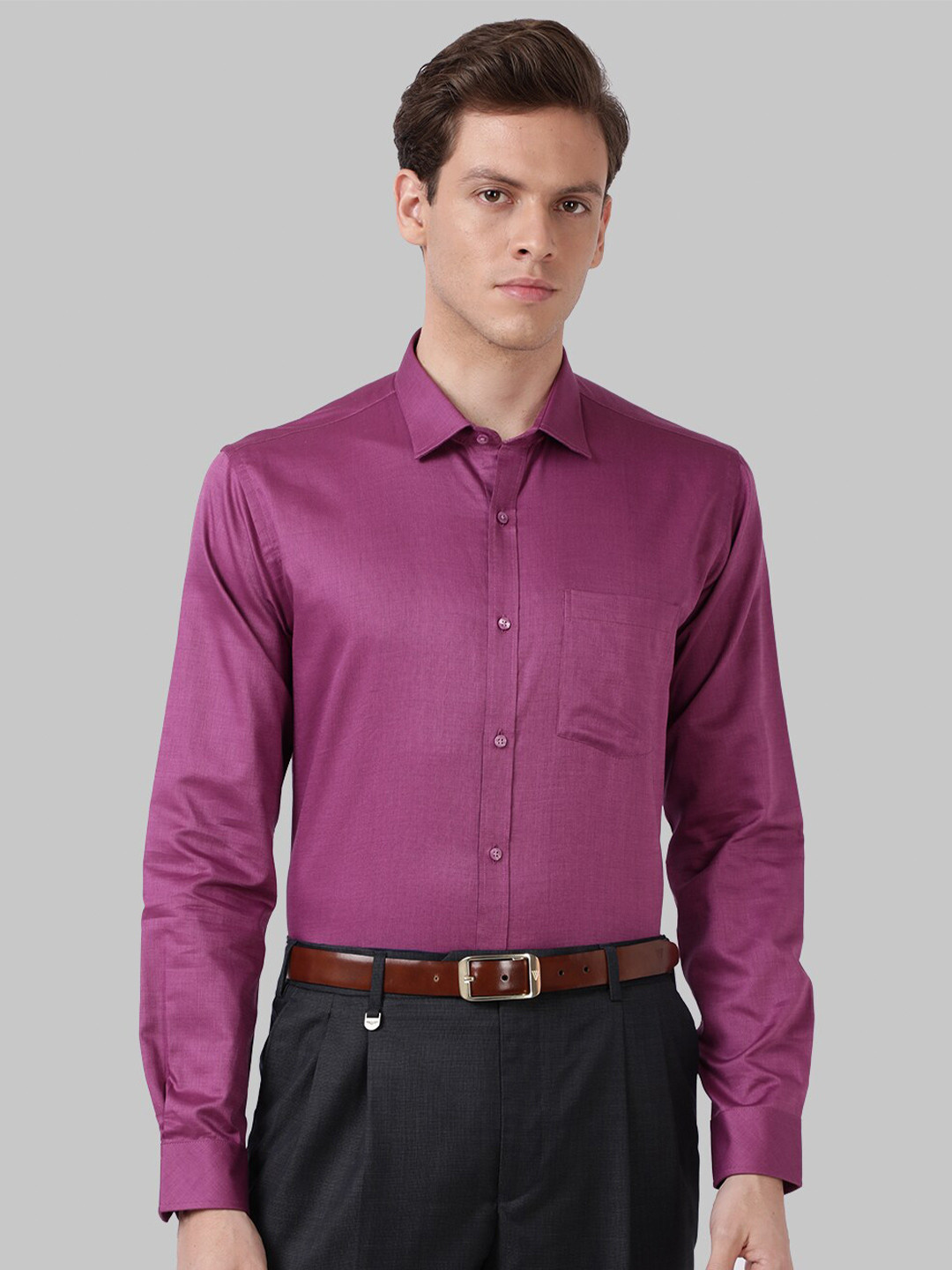 

Park Avenue Men Purple Slim Fit Formal Shirt