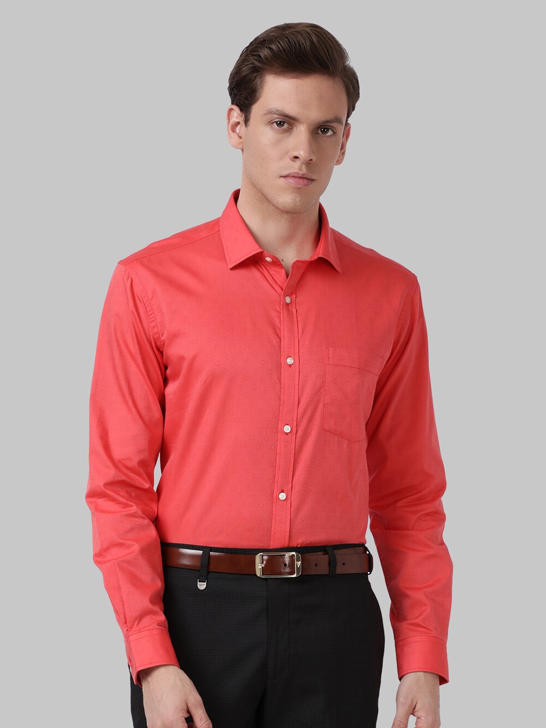 

Park Avenue Men Orange Slim Fit Formal Shirt