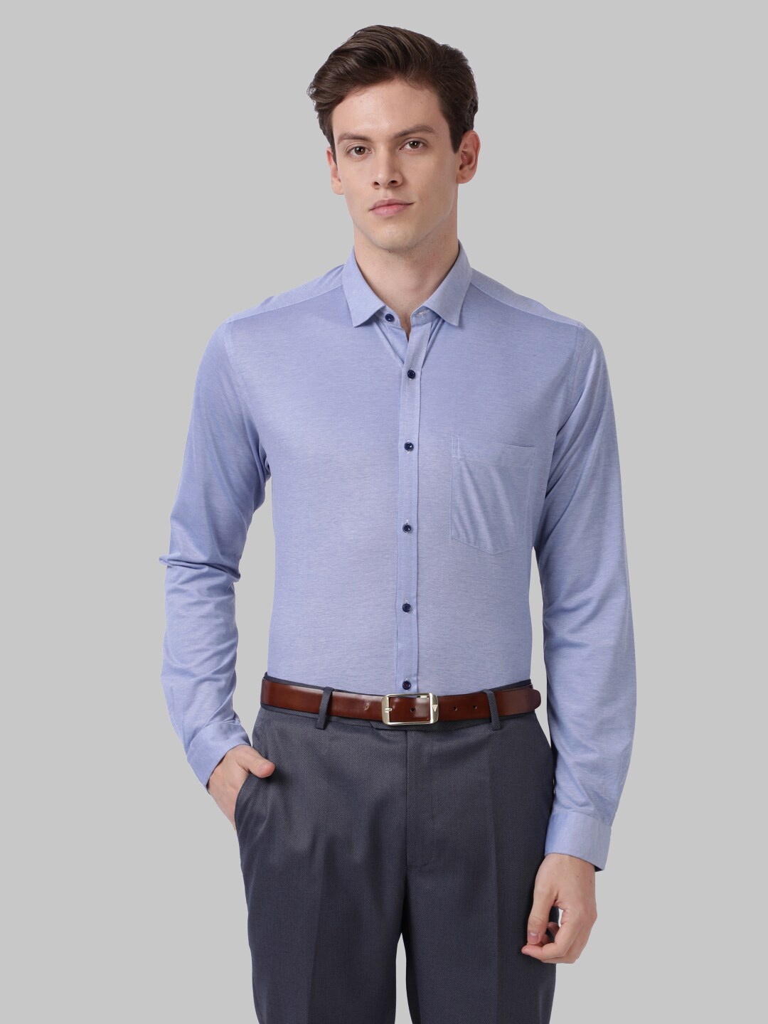 

Park Avenue Men Blue Slim Fit Formal Shirt