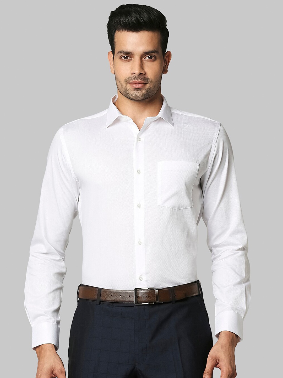 

Park Avenue Men White Slim Fit Formal Shirt