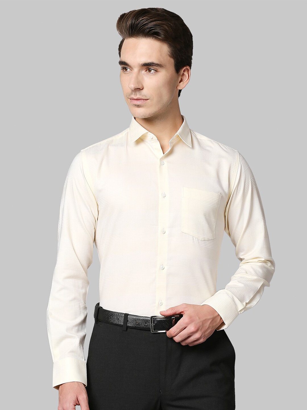 

Park Avenue Men Beige Slim Fit Formal Shirt