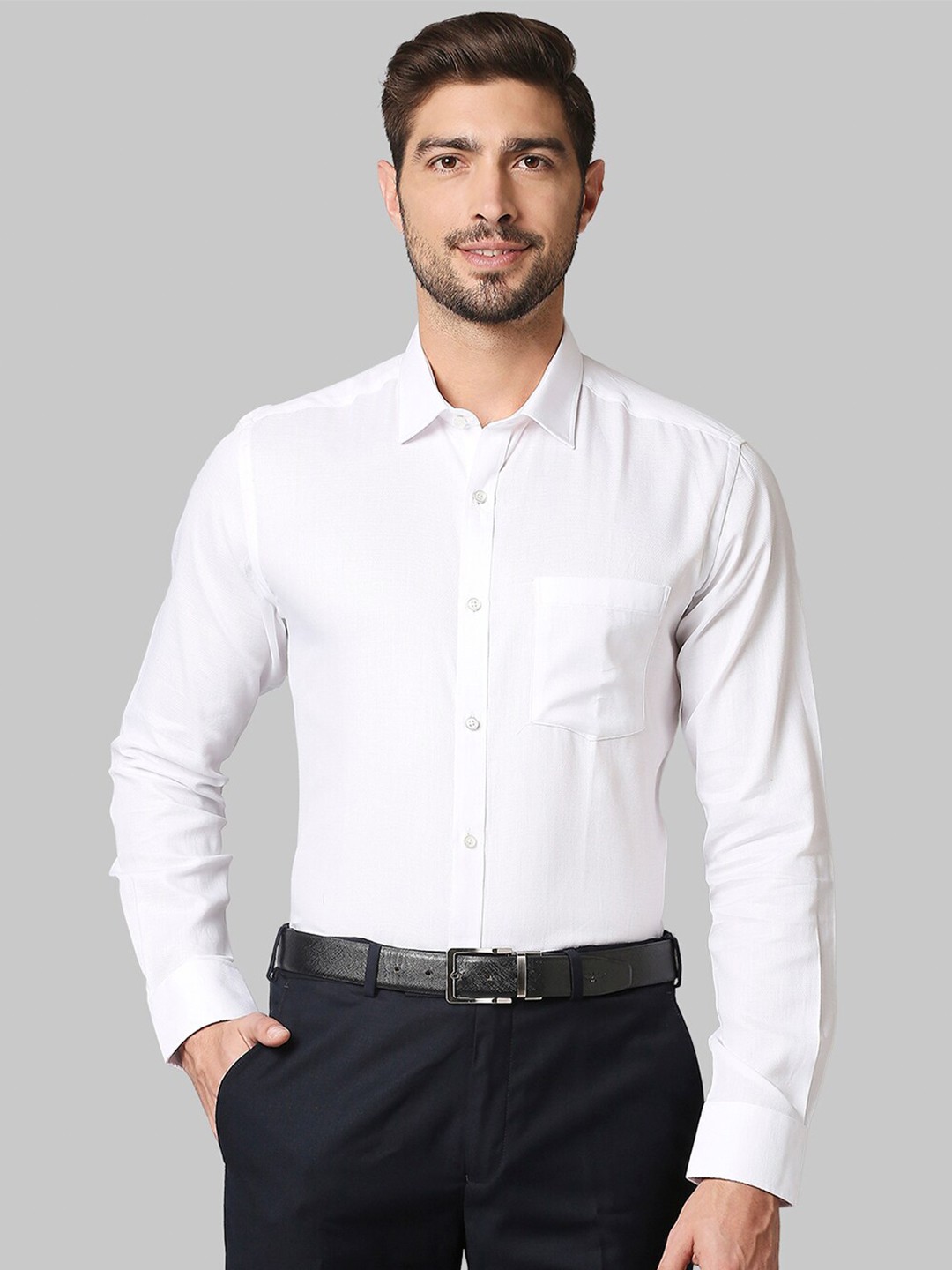 

Park Avenue Men White Slim Fit Formal Shirt
