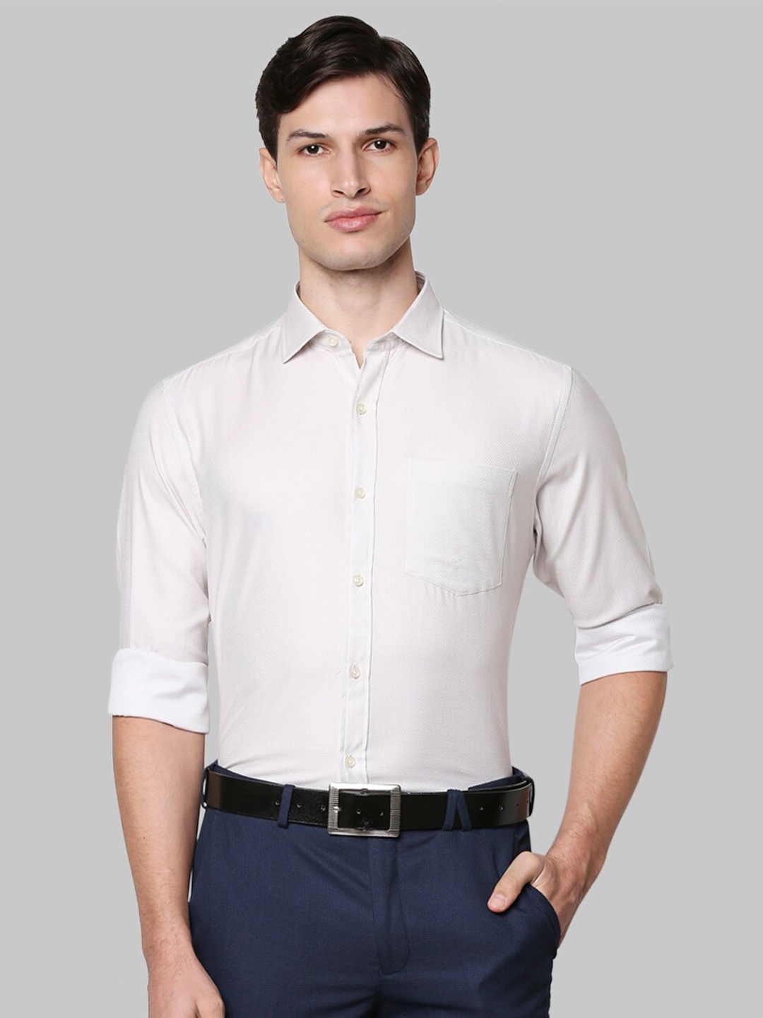 

Park Avenue Men Light Yellow Formal Shirt