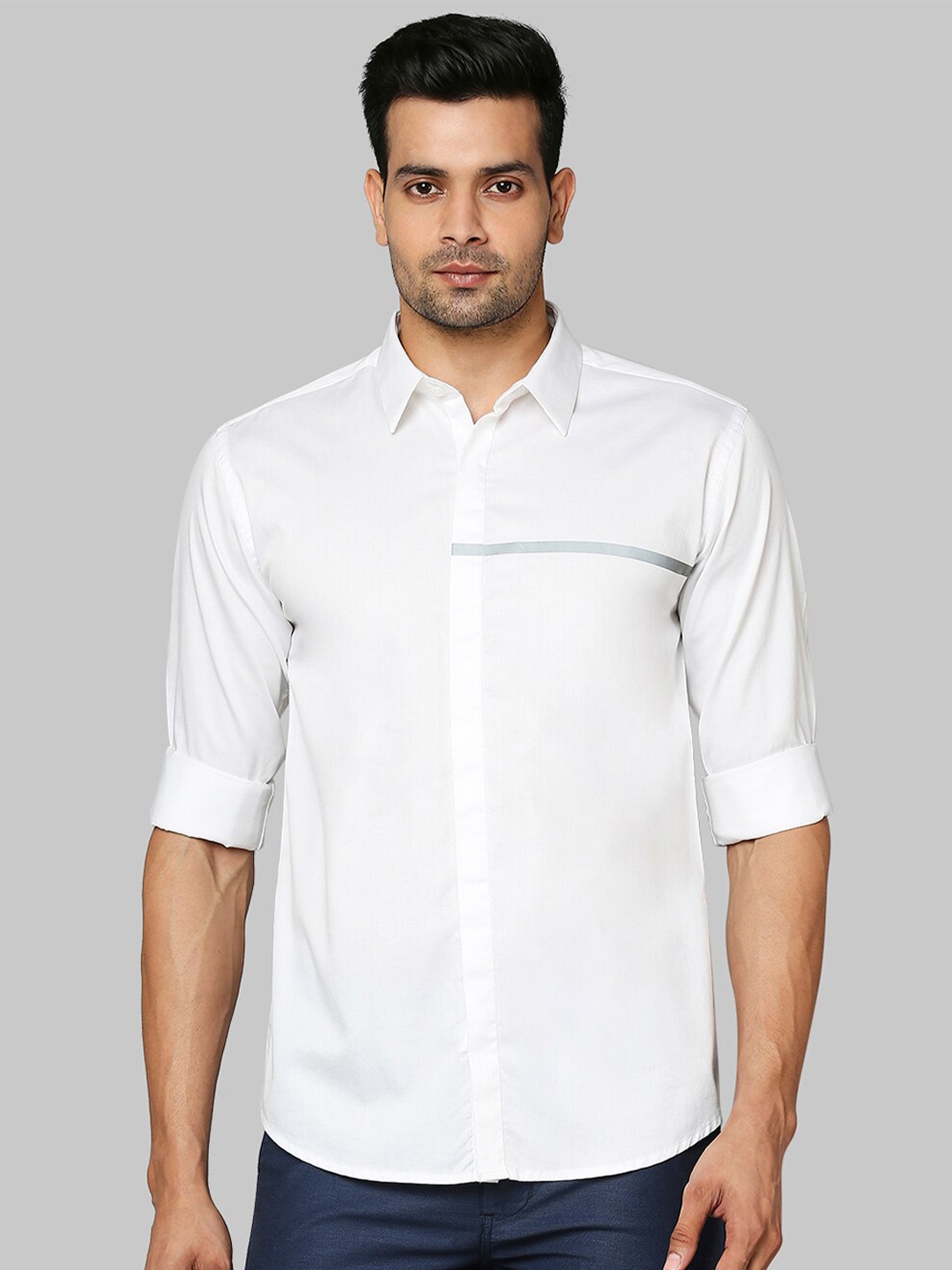 

Park Avenue Men White Slim Fit Casual Shirt