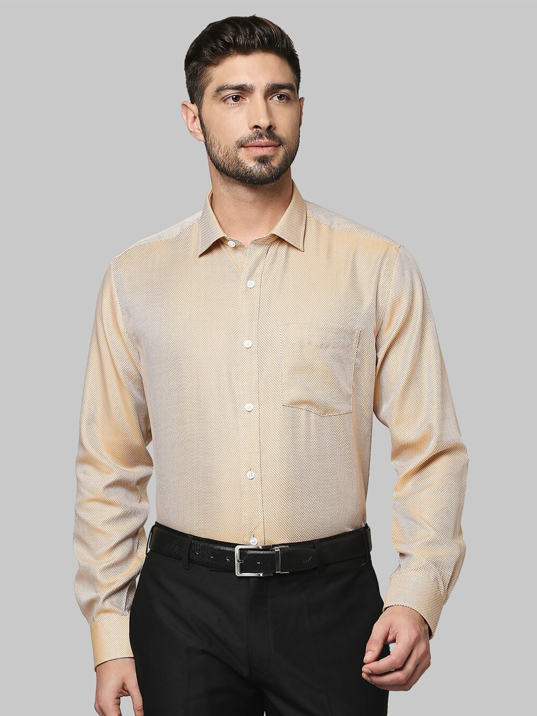 

Park Avenue Men Beige Formal Shirt