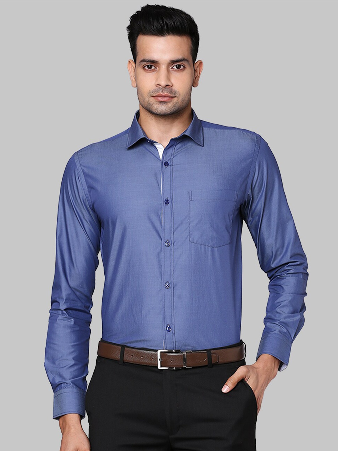 

Park Avenue Men Blue Slim Fit Formal Shirt