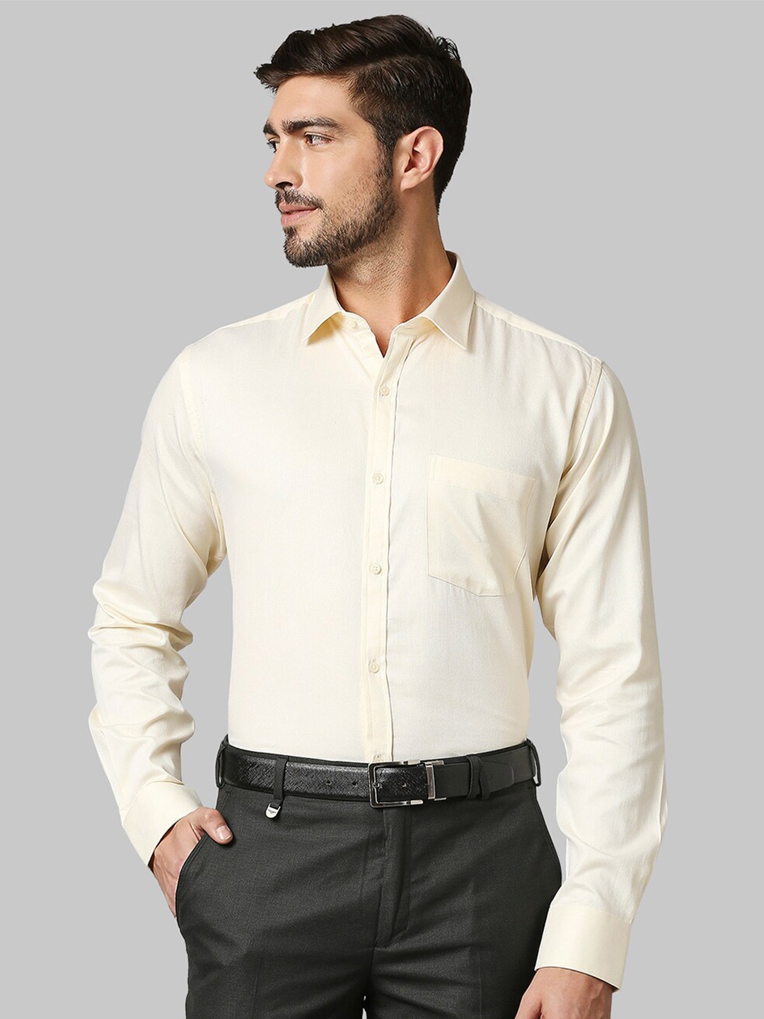 

Park Avenue Men Yellow Slim Fit Formal Shirt