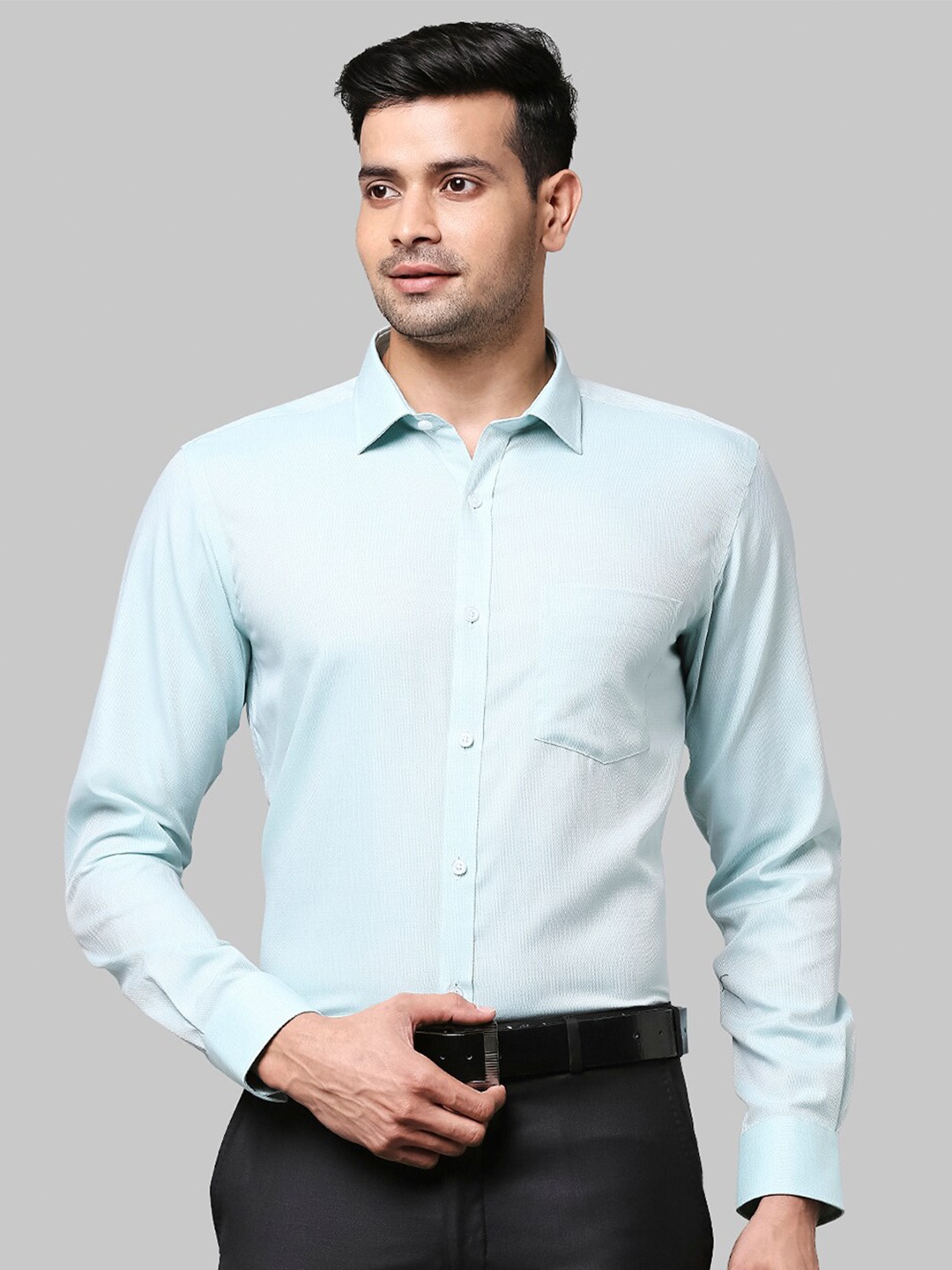 

Park Avenue Men Green Slim Fit Formal Shirt