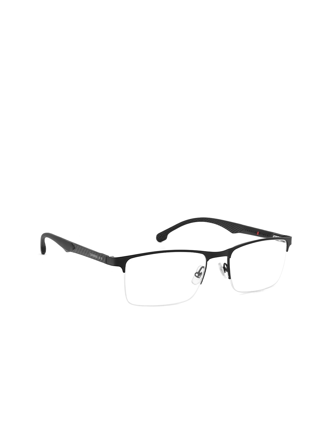 

Carrera Men Black & Transparent Rimless Rectangle Frames