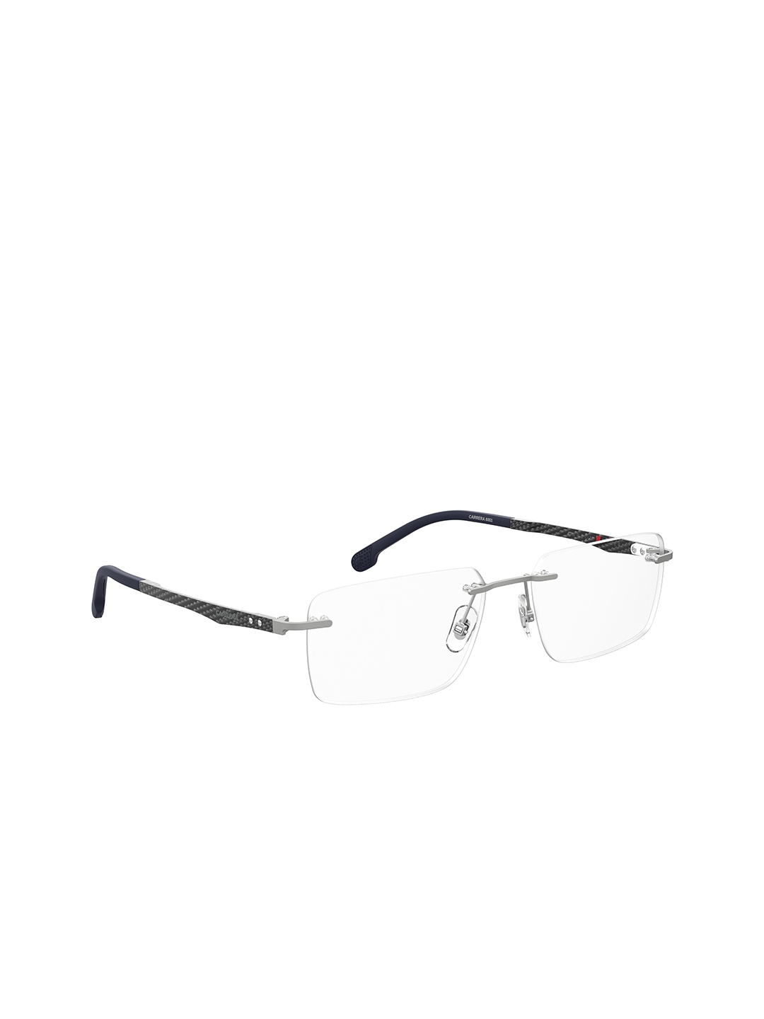 

Carrera Men Grey & Transparent Rimless Rectangle Frames