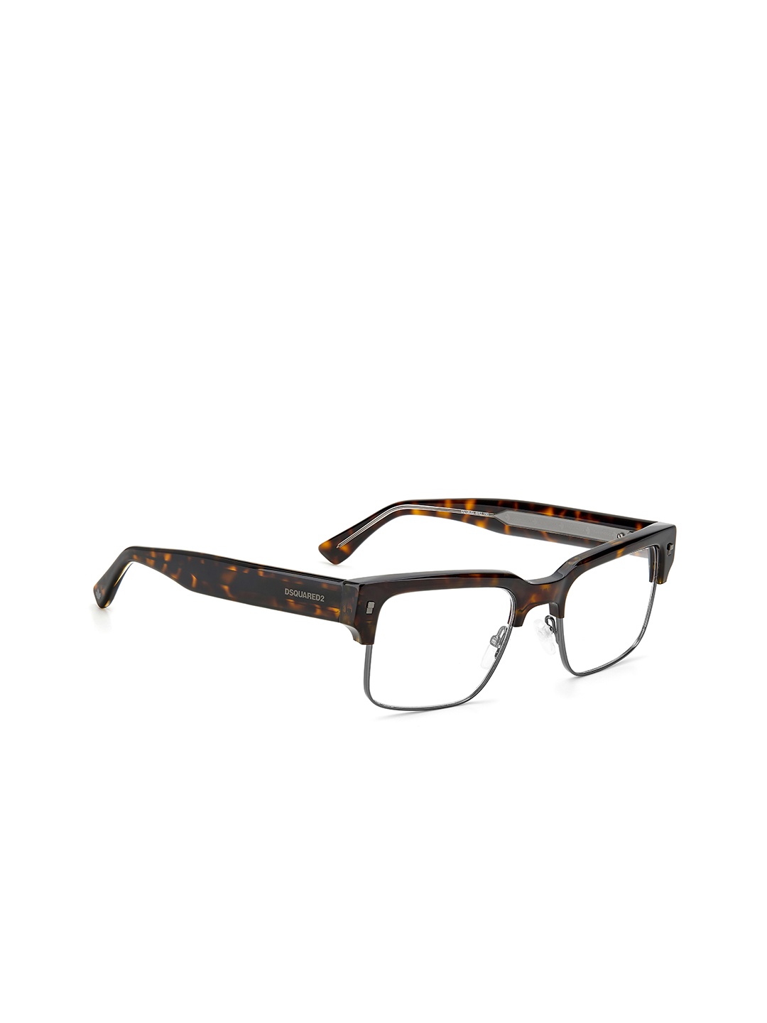 

Dsquared2 Men Brown Abstract Half Rim Rectangle Frames