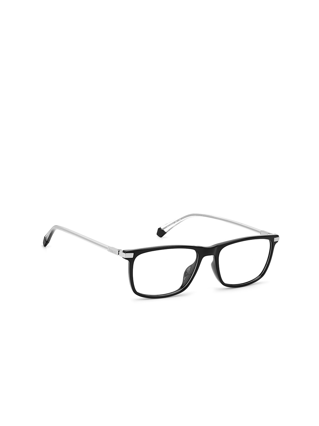 

Polaroid Men Black & Silver-Toned Full Rim Rectangle Frames